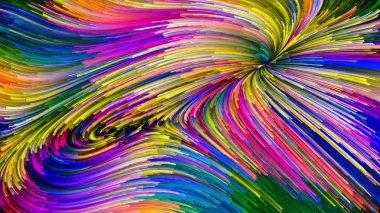 Renkli boya öğeleri