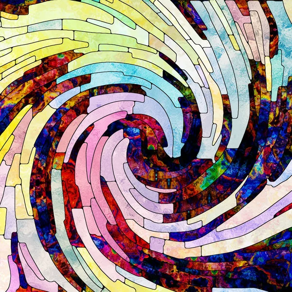 Illusionen von Spiralfarbe — Stockfoto
