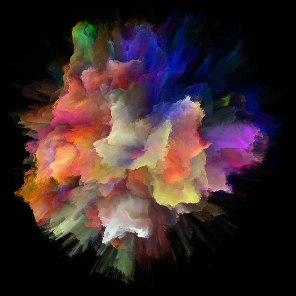 Explosión de Salpicaduras de Color Complejo — Foto de Stock