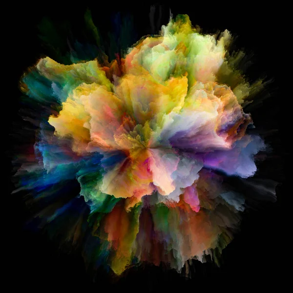 Explosion éclaboussante de couleur vibrante — Photo