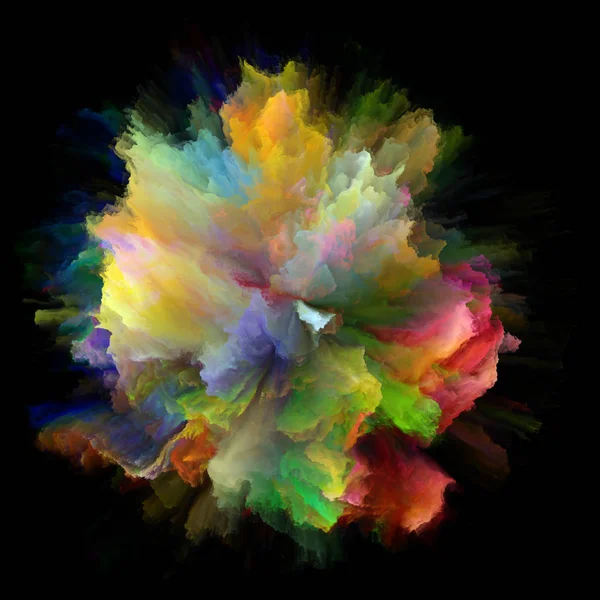 Acceleration av färgglada måla Splash Explosion — Stockfoto