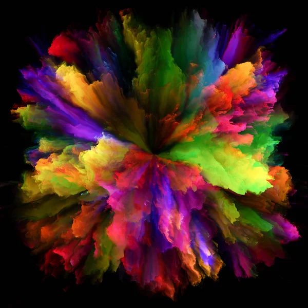 Rozprzestrzenianie się kolorowe farby Splash Explosion — Zdjęcie stockowe
