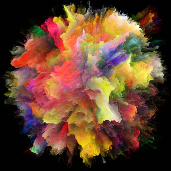 Verspreiding van kleurrijke verf Splash explosie — Stockfoto