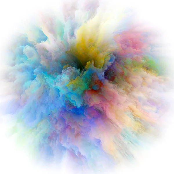 Množení barevné Malování Splash výbuchu — Stock fotografie