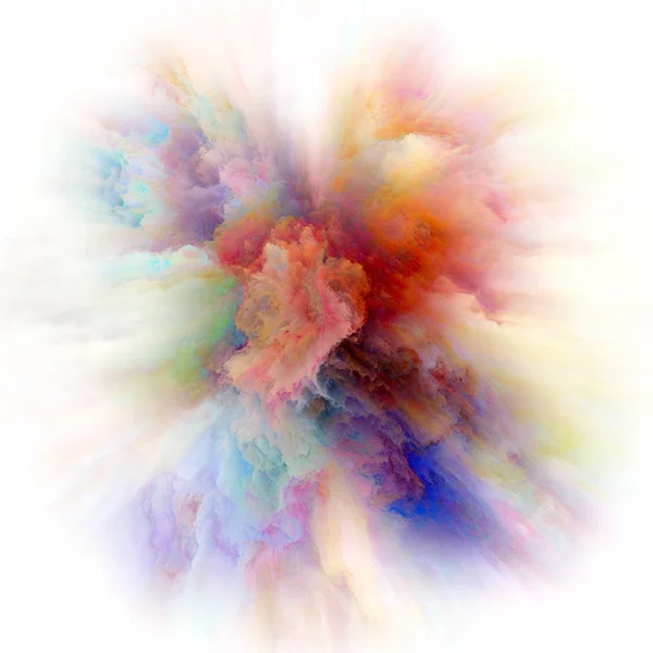 Vida interior da explosão colorida do respingo da pintura — Fotografia de Stock