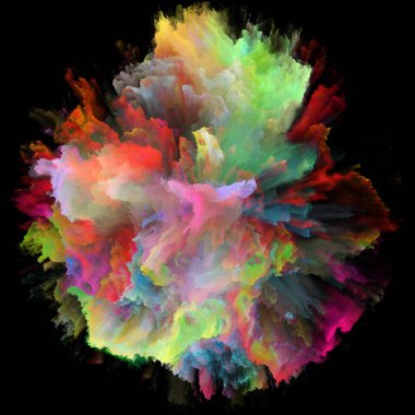 Dijital renkli boya Splash patlama