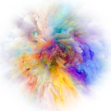 Küresel renkli boya Splash patlama
