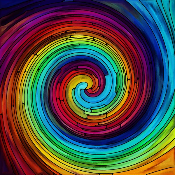 Zmieniających się kolorów spiralne — Zdjęcie stockowe