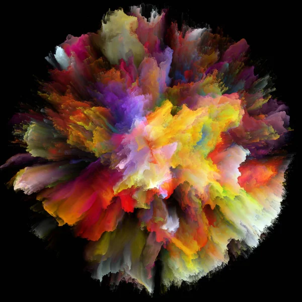 Virtualizace barevné Malování Splash výbuchu — Stock fotografie