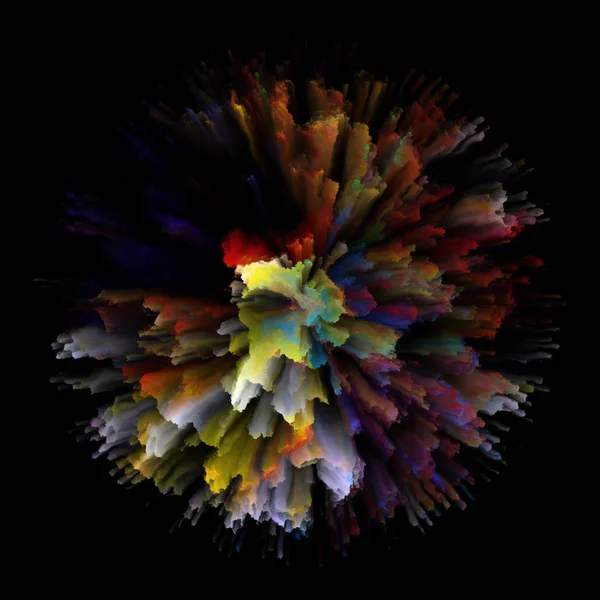 Virtualization of Colorful Paint Splash Explosion — Stock Photo, Image