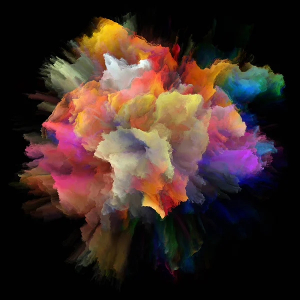 Renkli boya Splash patlama Digital hayat — Stok fotoğraf