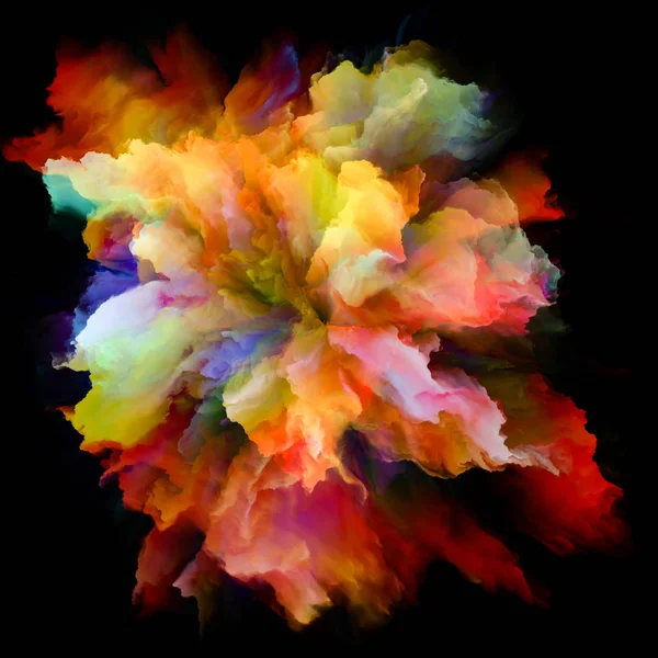 Synergies de l'explosion d'éclaboussure de peinture colorée — Photo