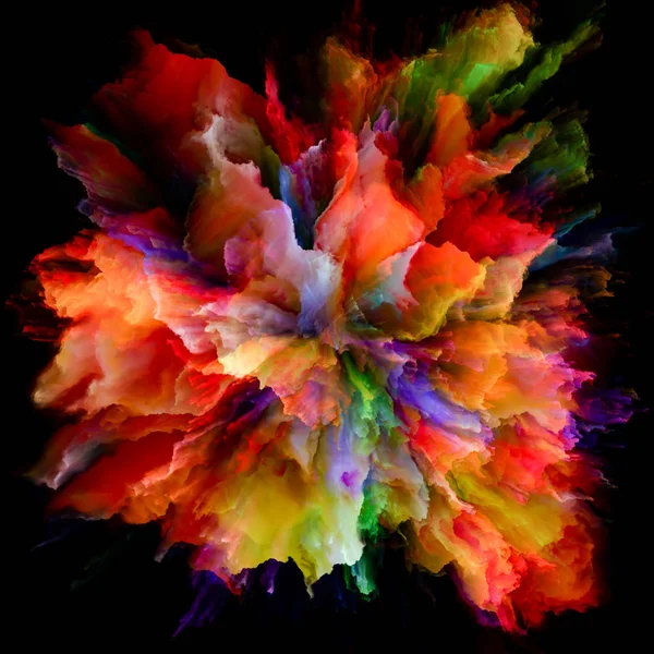 Explosion artificielle d'éclaboussure de peinture colorée — Photo