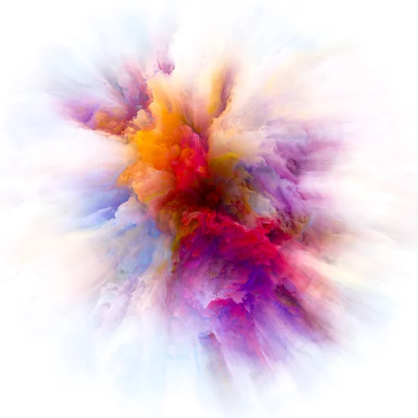 Conceptual Color Splash Explosion — Stock Photo, Image