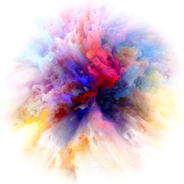 Unfolding of Color Splash Explosion — Stock Photo, Image