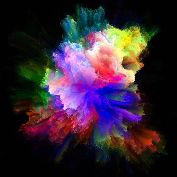 Synergieffekter av färgexplosion Splash — Stockfoto