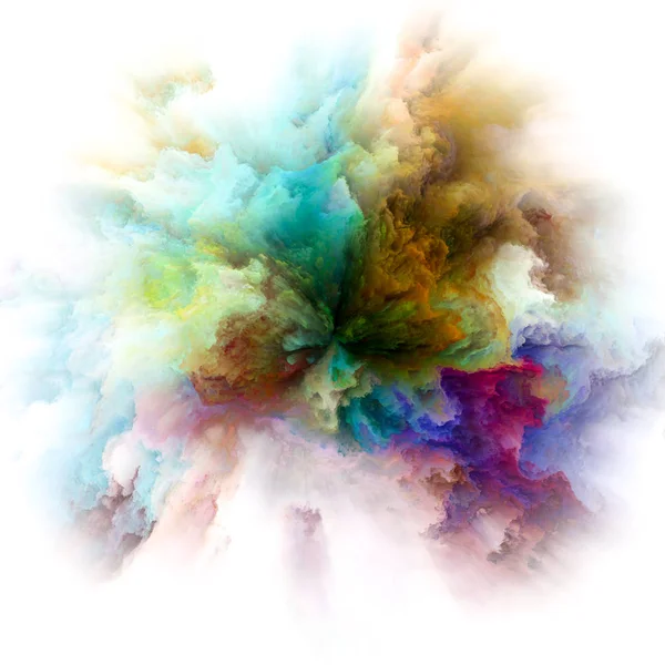 Esplosione intricata di spruzzi di colore — Foto Stock