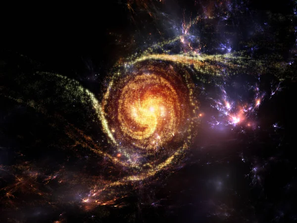 Swirl of Fractal Galaxy — Stock Photo, Image