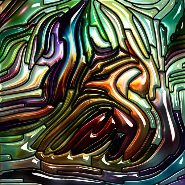 Vetro iridescente intricato — Foto Stock