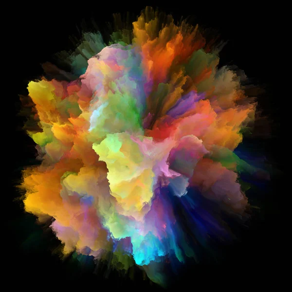 Emergence of Color Splash Explosion — Stock Photo, Image
