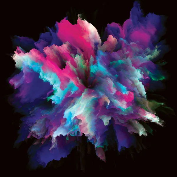 Computação colorido pintura respingo explosão — Fotografia de Stock