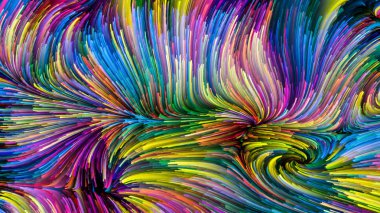 Renkli boya yayılması