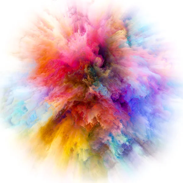 Esplosione di spruzzi di vernice colorata moderna — Foto Stock