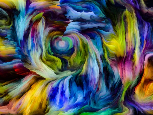 Entfaltung von verschmolzenen Farben — Stockfoto