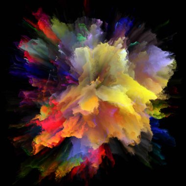 Renkli boya Splash patlama öncesinde