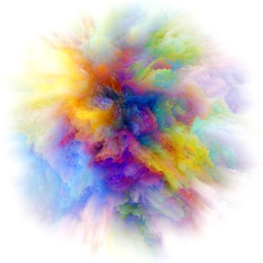 Küresel renkli boya Splash patlama