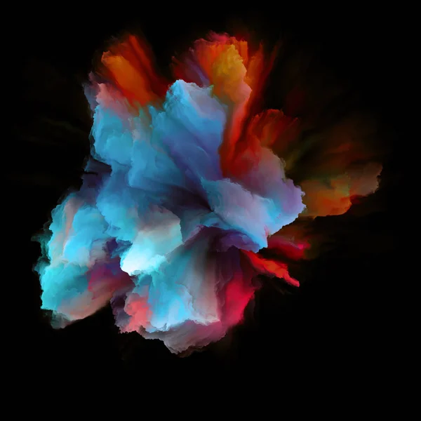 复杂的颜色飞溅爆炸 — 图库照片
