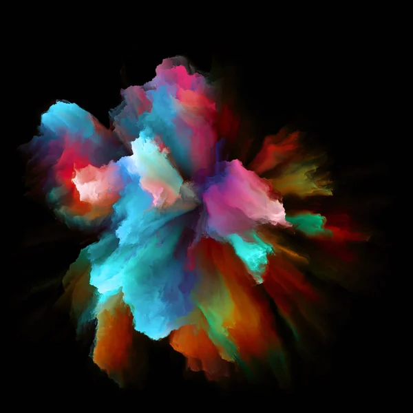 Explosion de éclaboussure de couleur complexe — Photo