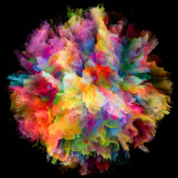 Wirtualizacji kolorowe farby Splash Explosion — Zdjęcie stockowe