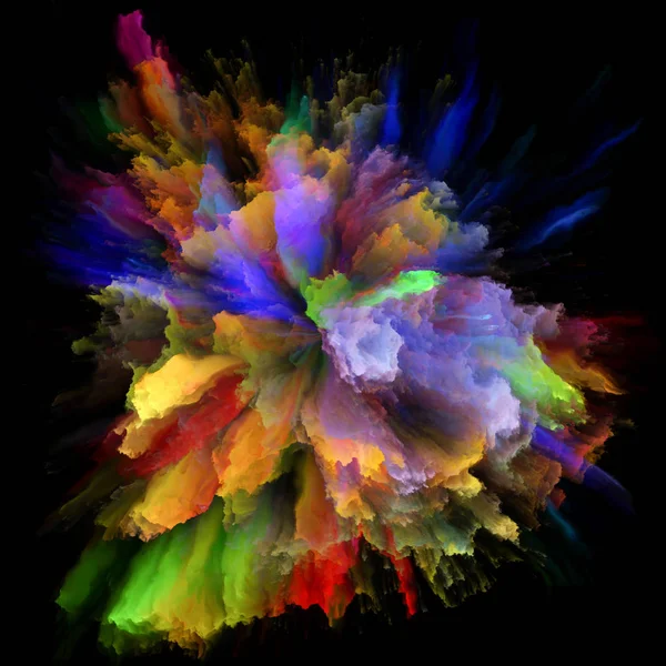 Numeriska färgglada måla Splash Explosion — Stockfoto