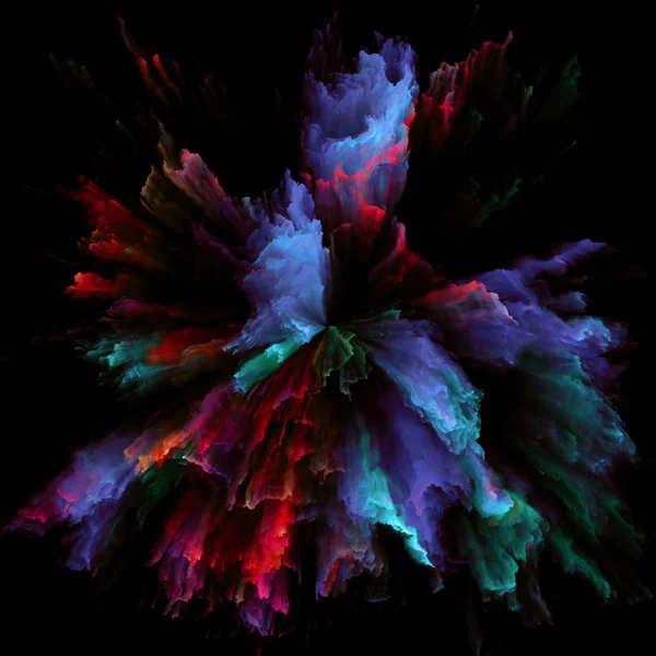 Explosão de respingo de tinta colorida artificial — Fotografia de Stock
