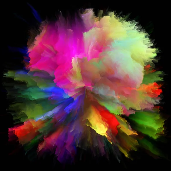 Explosion d'éclaboussure de peinture colorée virtuelle — Photo