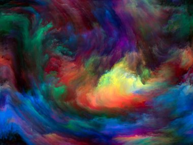 Soyut Arkaplan serisi. Sanat, yaratıcılık ve hayal gücü konuları için renk ve tuval üzerinde hareketin grafiksel kompozisyonu