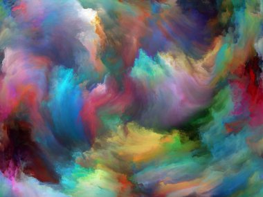 Soyut renk serisi. Tasarım projeleri için fon olarak hizmet etmek için hareket tuval üzerine renkli boya yapılan sanat, yaratıcılık ve hayal gücü ile ilgili