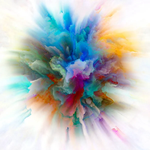 色の感情シリーズ 想像力 創造性のアート デザインのプロジェクトに適した背景として色の爆発の組成 — ストック写真