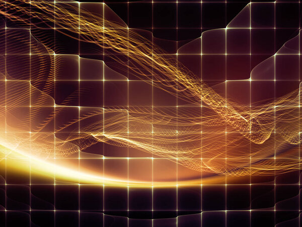 Digital Dreams series. Visually pleasing composition of technology background with virtual visualization components  for works on science, education, computers and modern technology