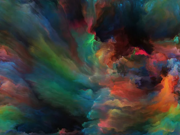 Serie Color Abstracto Arreglo Pintura Colorida Movimiento Sobre Lienzo Sobre — Foto de Stock
