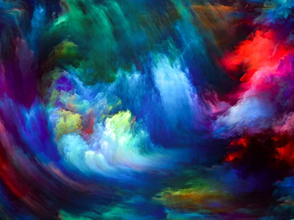 Serie Color Abstracto Composición Gráfica Pintura Colorida Movimiento Sobre Lienzo — Foto de Stock