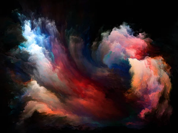 Kleur Flow Serie Achtergrond Bestaande Uit Stromen Digitale Verf Voor — Stockfoto