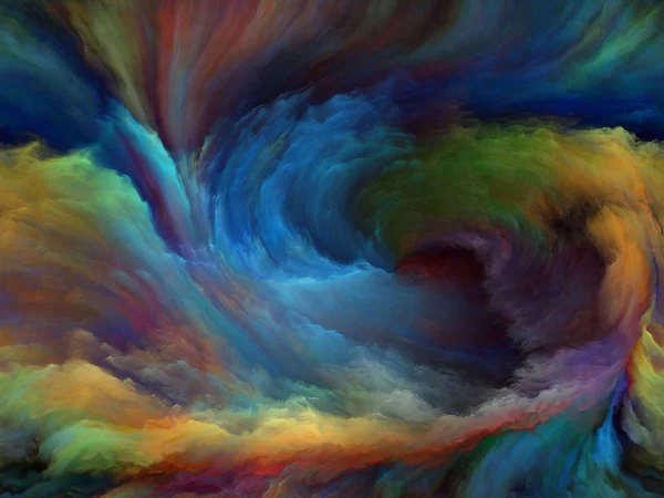 Color Flow Serien Sammansättning Strömmar Digital Färg Temat Musik Kreativitet — Stockfoto