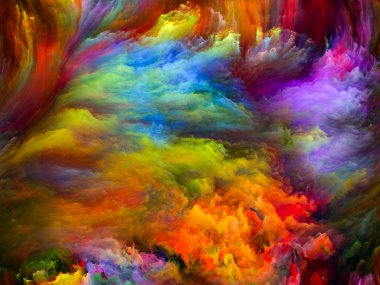 Akışı serisi renk. Müzik, yaratıcılık, hayal gücü, sanat ve tasarım projeleri için dijital boya streams bileşimi