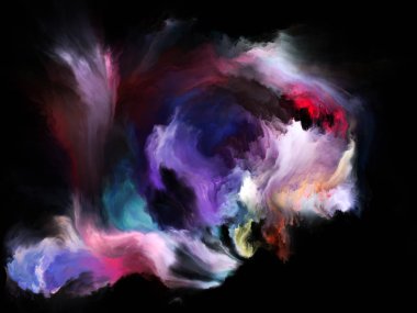 Renk Akımı serisi. Müzik, yaratıcılık, hayal gücü, sanat ve tasarım konularındaki dijital boya akımlarından oluşan soyut tasarım