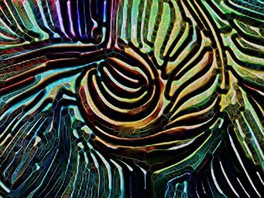 Yaşam fraktal geometri serisi. Zemin siyah hayal gücü, yaratıcılık sanat ve tasarım konusunda izole hacimsel 3d fraktal parçacık