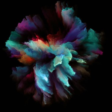 Duygu serisi renk. Hayal gücü, yaratıcılık sanat ve tasarım için tasarım projeleri için fon olarak hizmet etmek için renk patlaması sıçrama patlama yapılan ilgili