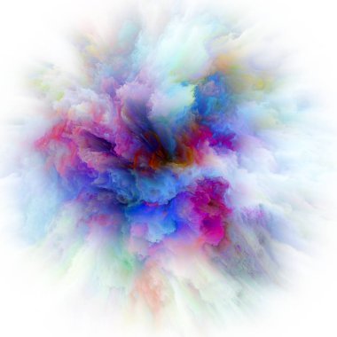 Duygu serisi renk. Hayal gücü, yaratıcılık sanat ve tasarım için tasarım projeleri için fon olarak hizmet etmek için renk patlama yapılan ilgili