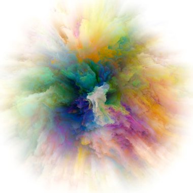 Duygu serisi renk. Hayal gücü, yaratıcılık sanat ve tasarım için tasarım projeleri için fon olarak hizmet etmek için renk patlama yapılan ilgili